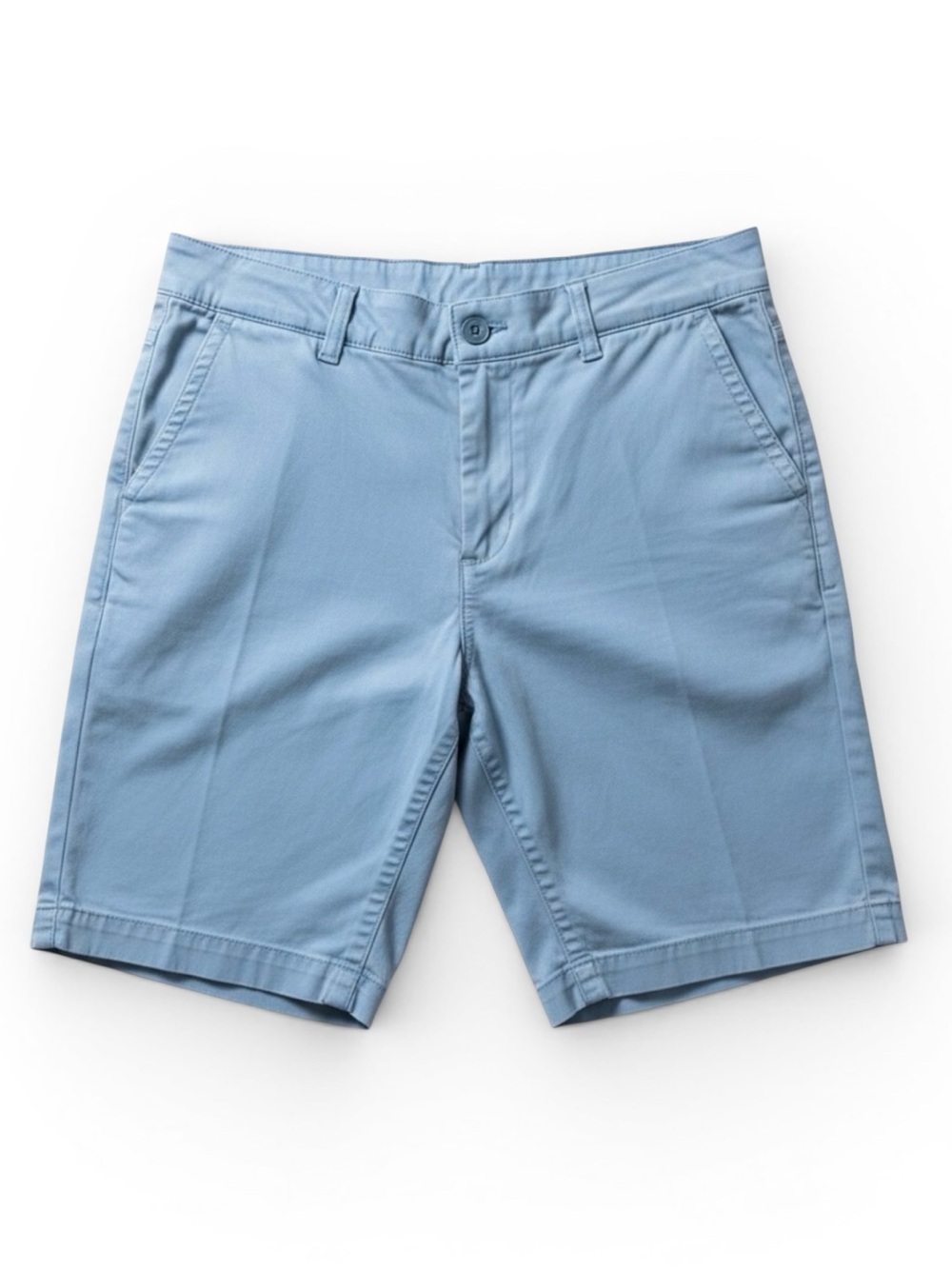 Old Navy Loose Fit Chino Shorts Blue Cotton Casual Flat Front Resort Golf 34